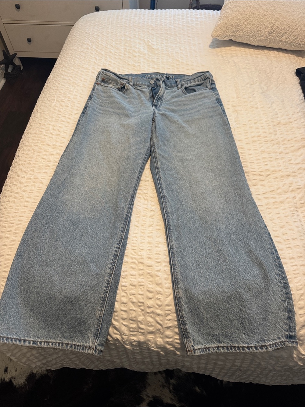 American Eagle Light Blue Wide Leg Women's Jeans